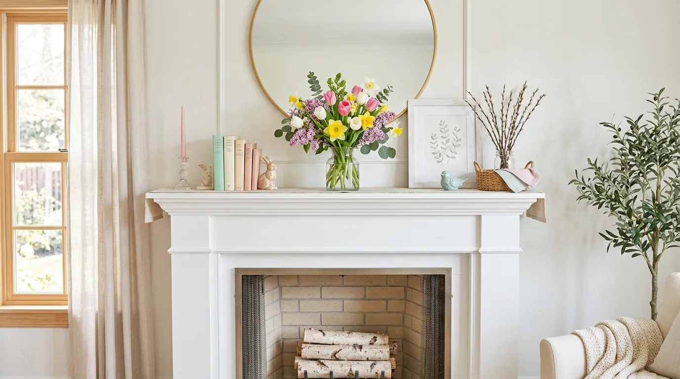 Mix textures like wood, stone, and ceramic